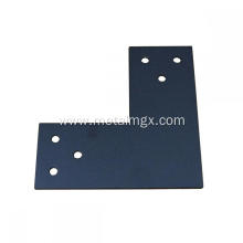 Black Powder Coated Metal Wood Post L Bracket